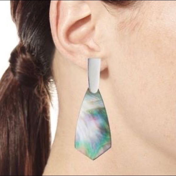 Kendra Scott Adolin Black Mother of Pearl Earrings - Picture 4 of 16